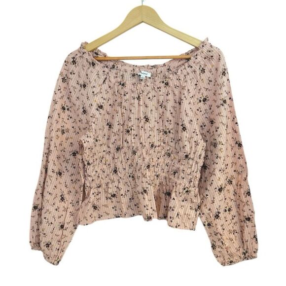Madewell Sophia Top in Bouquet Floral Pink Wisteria Dove, Size Medium, NWT - Picture 5 of 11